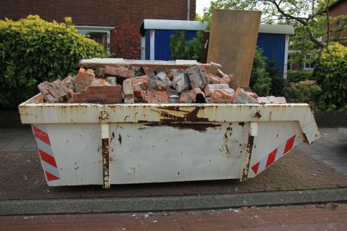 Waste removal trucks in Charlton