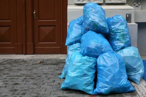 Charlton commercial premises with organized waste containers